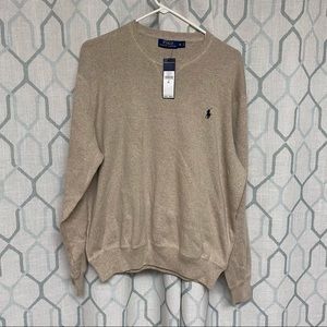 Men’s Polo Sweater Size XL NWT Oatmeal